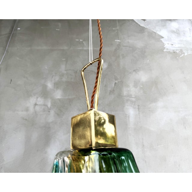 Italian Murano Glass Pendant Light in the style of Mazzega, 1970s For Sale - Image 10 of 18