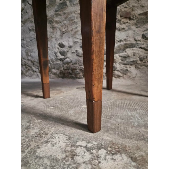 Antique French Worktable and Bistro Chair, 1900s and 1950, Set of 2 For Sale - Image 5 of 18
