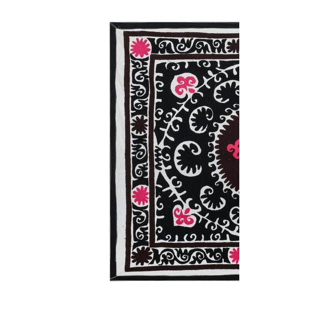 Mid-Century Modern Suzani Tablecloth 4'1'' X 5'2'' For Sale - Image 3 of 10