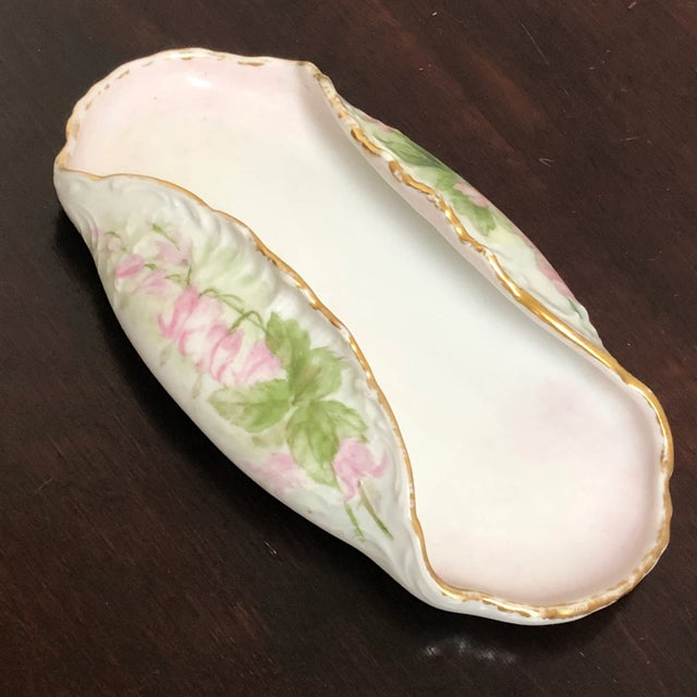 Ceramic Antique French Porcelain Calling Card Tray For Sale - Image 7 of 12