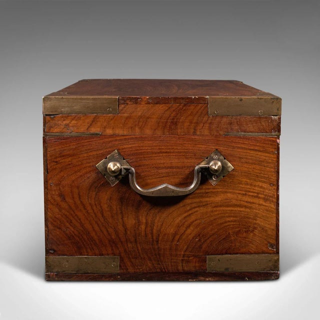1880s Victorian Antique Campaign Correspondence Box, Indian, Colonial Writing Case For Sale - Image 4 of 13