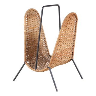 Magazine Holder attributed to Carl Auböck, Denmark, 1950s For Sale