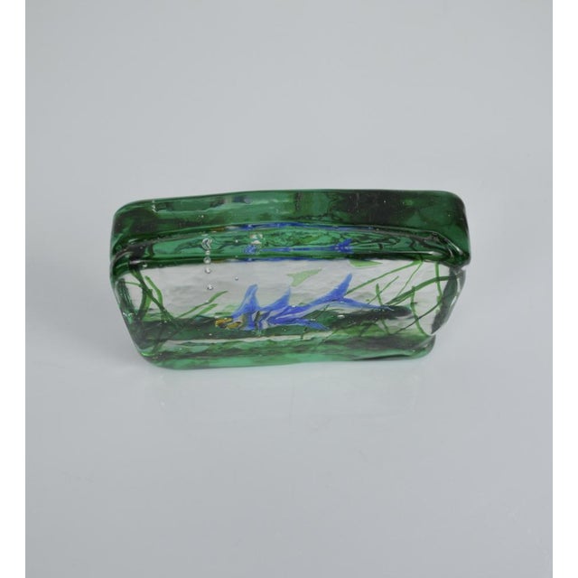 Murano Glass Aquarium Block by Alfredo Barbini for Cenedese, 1950s For Sale - Image 7 of 13