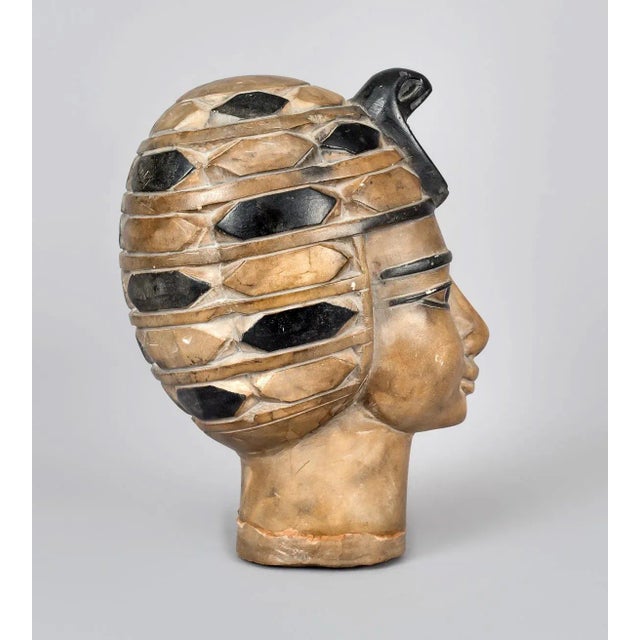 Late 19th Century Grand Tour Alabaster Bust of Egyptian Female For Sale - Image 5 of 8