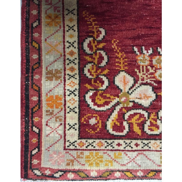 1940s Vintage Turkish Oushak Rug 3'6 X 6'7 For Sale - Image 5 of 8