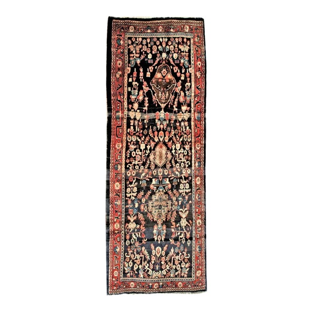 Vintage Persian Hall Rug- 4′3″ × 9′6″ For Sale