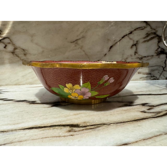 Mid 20th Century Cloisonné Decorative Bowl For Sale - Image 5 of 9