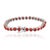 Contemporary Carat&Her Natural 10.57 Ct Red Coral Cabochon Tennis Bracelet in 925 Sterling Silver For Sale - Image 3 of 13