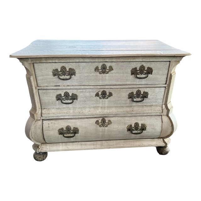 19th Century Bleached Oak Dutch Bombay Chest of Drawers For Sale