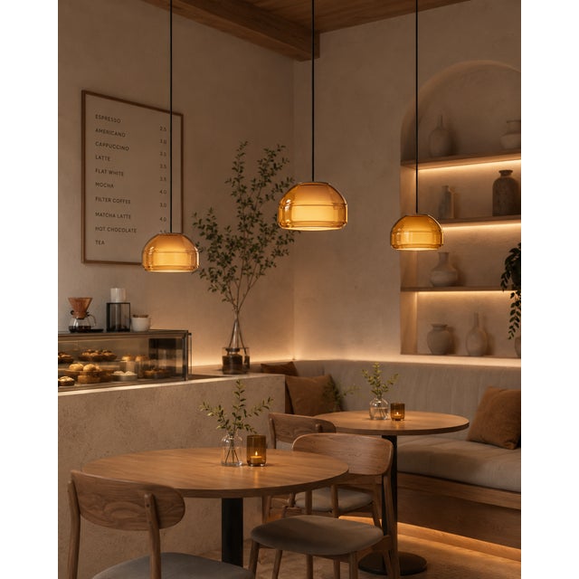 Not Yet Made - Made To Order Amber Blown Glass Pendant Light by Artem Zakharchenko-Halytskyi For Sale - Image 5 of 6