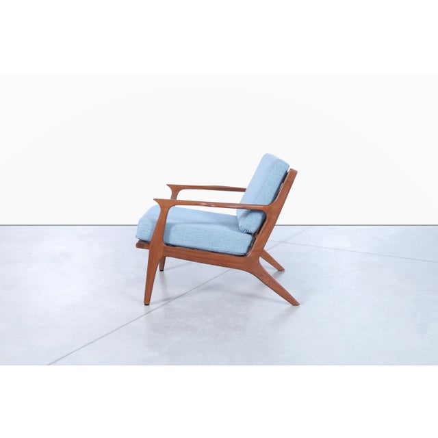 Danish Modern Walnut Lounge Chairs After Ib Kofod Larsen For Sale - Image 9 of 12