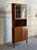 Vintage Danish Modern Teak Corner Cabinet Display Hutch Mid Century Stained Glass Denmark For Sale - Image 4 of 9