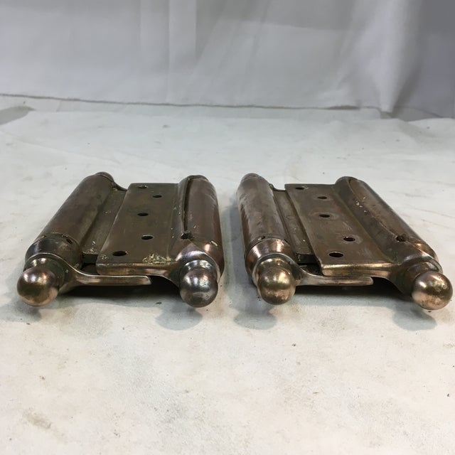 Antique 1905 BrassPlated Swinging Door Hinges a Pair Chairish