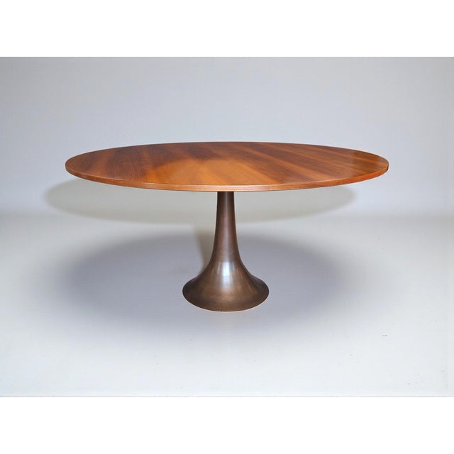 Wood Model 302 Round Table by Angelo Mangiarotti for Bernini, Italy, 1950s For Sale - Image 7 of 7