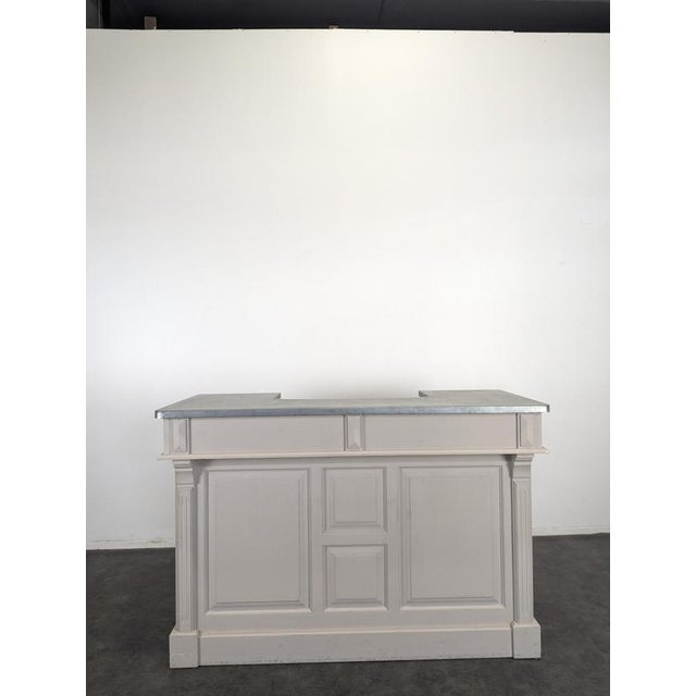 Wood Bar Counter in Pine with Grey Patina For Sale - Image 7 of 11