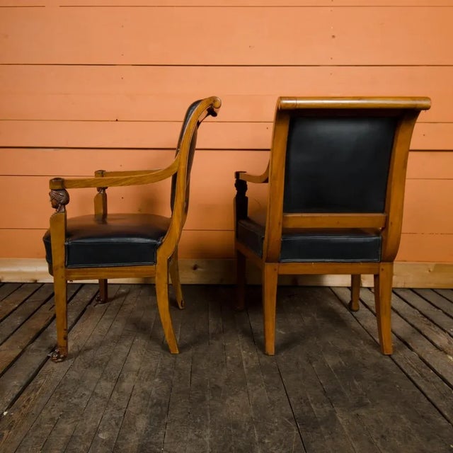 Early 19th Century A Pair of 19th Century French Jacob Frères Consulat Armchairs. For Sale - Image 5 of 8