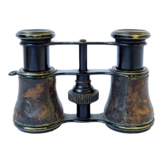 19thC. Elliott Brothers London English Leather Opera Glasses For Sale
