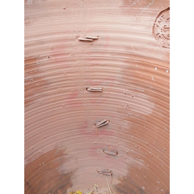 Bacchus Et Fauna Large Antiqued Anduze Planters With Fleur De Lys Decor For Sale - Image 13 of 18