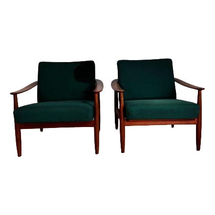 Mid-Century Danish Teak Armchairs, 1960s, Set of 2 For Sale