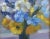 Impressionist Floral Mixed Bouquet of Flowers Painting Including the Antiqued Gold Wood Frame For Sale - Image 4 of 6