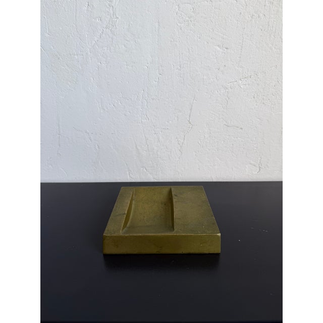 Metal Brazilian Modern Bronze Ashtray by Eveli Przepiorka, 1980s For Sale - Image 7 of 13