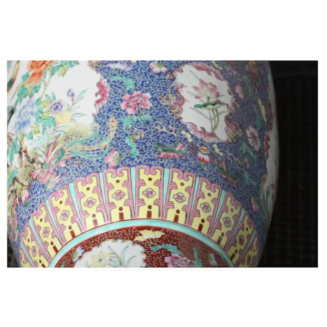 Rose Antique Chinese Porcelain Famille Rose Coral Ground Vase For Sale - Image 8 of 9