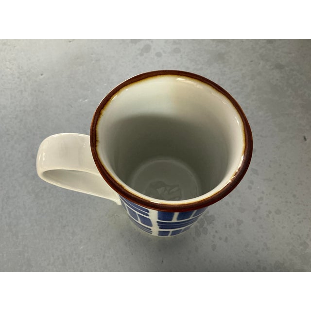 1990s Mid-Century Modern Scandinavian Aesthetic Dansk Herringbone Pattern Mug For Sale - Image 10 of 11