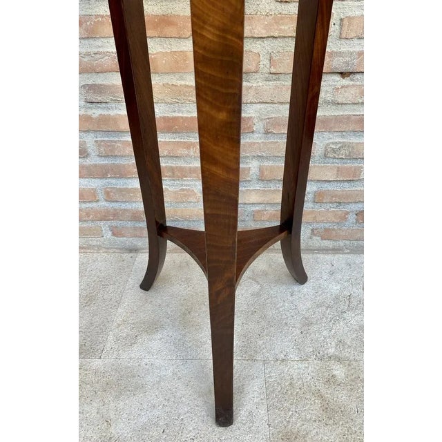 Antique French Louis XVI Style Walnut Bouillotte Side Table, 1800s For Sale - Image 6 of 10