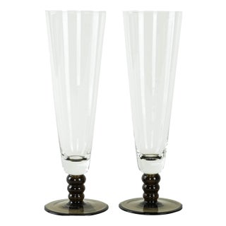 Vintage Italian Champagne Glasses, 1970s, Set of 2 For Sale