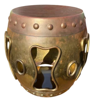 Mid 20th Century Asian Copper and Brass Garden Stool