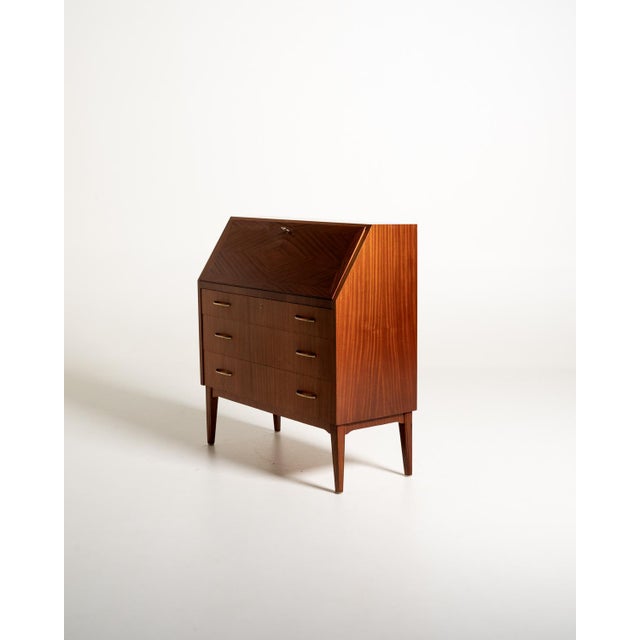 1960s Scandinavian Mahogany Secretaire, 1960s For Sale - Image 5 of 12