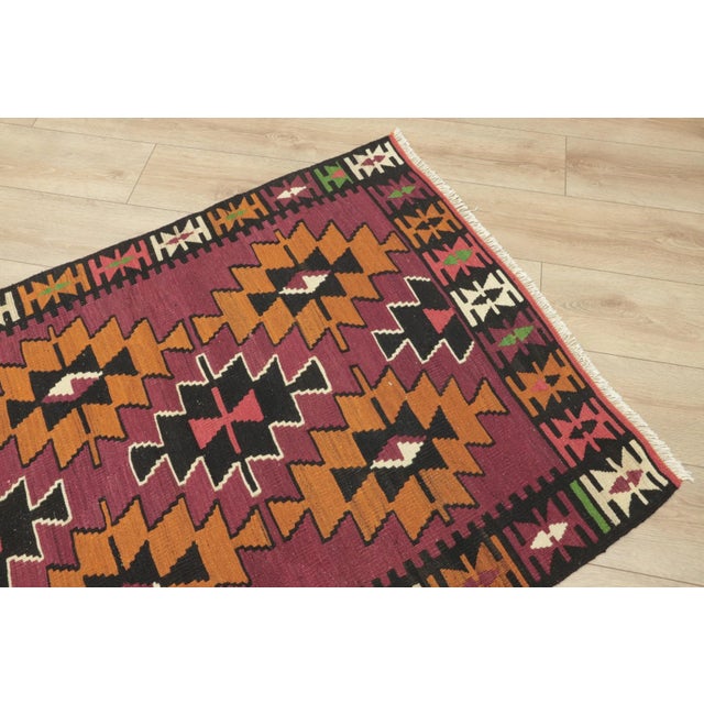 1970s Tribal Red Ethnic Kilim Rug For Sale - Image 10 of 13