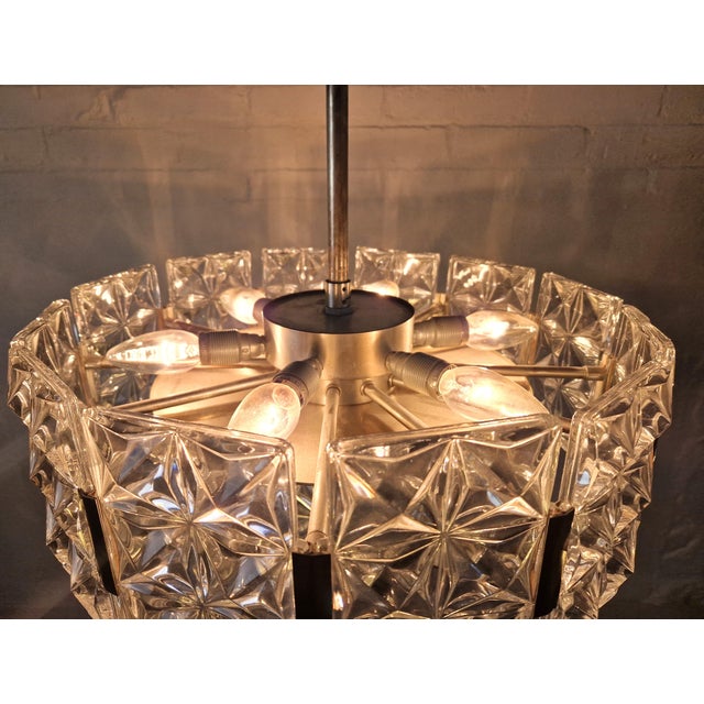 1960s Vintage Crystal Pendant by Egon Hillebrand for Hillebrand Lighting, 1960s For Sale - Image 5 of 14