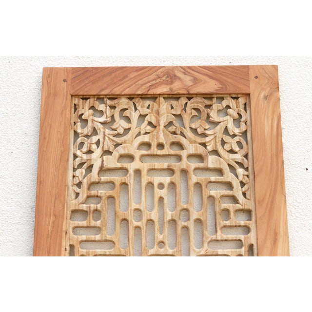 Mid-Century Modern Bleached Reclaimed Wood Lattice Portal Door For Sale - Image 3 of 7