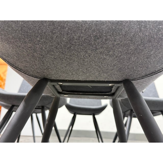 Control Brand Modern Felt Dining Chairs, Set of Six For Sale - Image 9 of 12