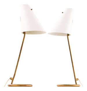 Table Lamps in Brass, Lacquer, and Metal from Hans-Agne Jakobsson, 1950s, Set of 2