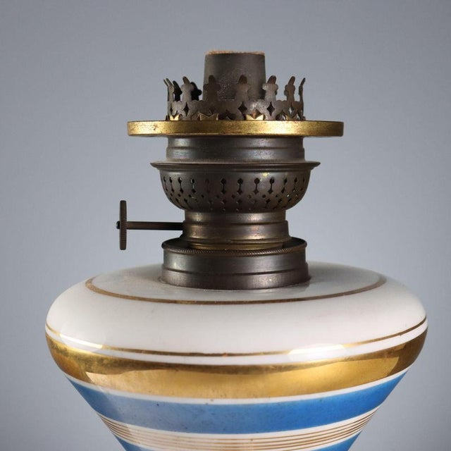 Painted Ceramic and Bronze Table Lamps, Set of 2 For Sale - Image 3 of 10