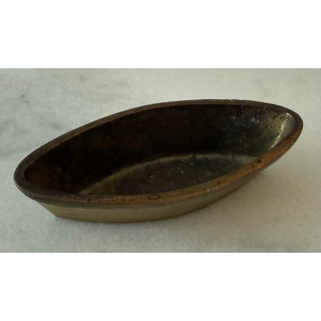 Mid 20th Century Vintage Brass Boat Ashtray or Catchall in the Style of Carl Aubock For Sale - Image 5 of 8
