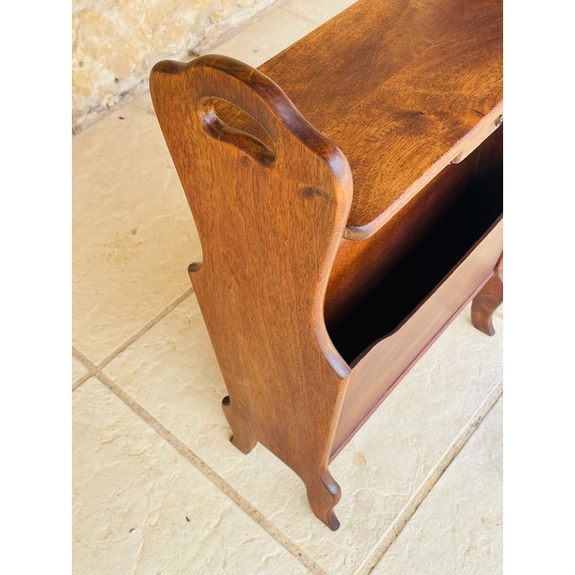 Mid-Century Modern Vintage Side Table with Magazine Rack, 1960s For Sale - Image 3 of 18