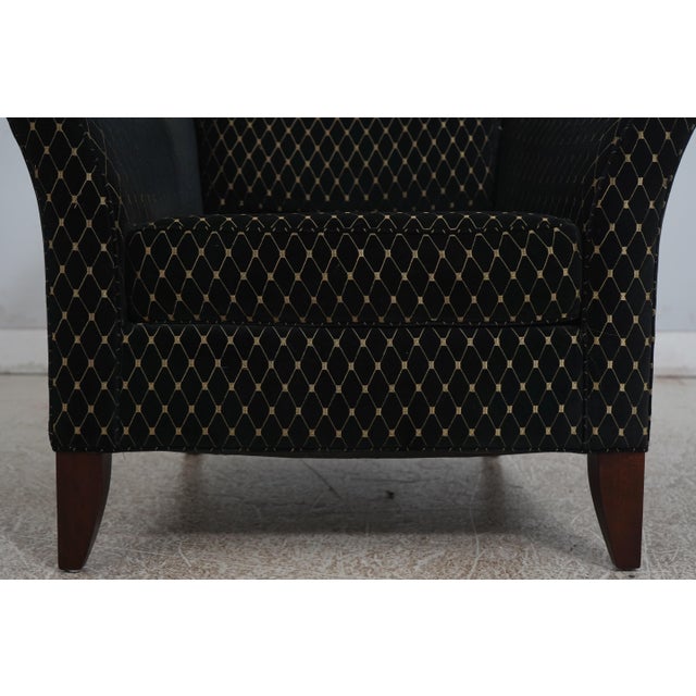 2010s Pair of Stickley Upholstered Large Chairs & Ottoman For Sale - Image 5 of 12