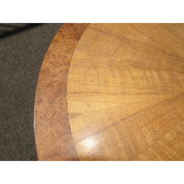 Vintage Neoclassical Baker Side Table Stand W Round Sunburst Table Top & Drawer For Sale - Image 11 of 12