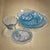 Transitional Axel Icy Sapphire Glass Plates, Set of 6, 11" For Sale - Image 3 of 6