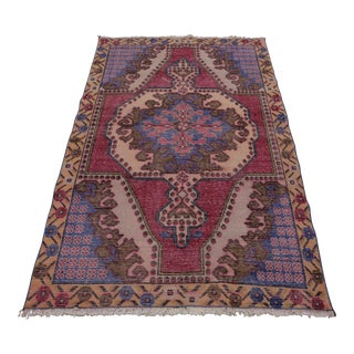 1960s Traditional Red Sparta Home Decor Natural Wool Rug For Sale