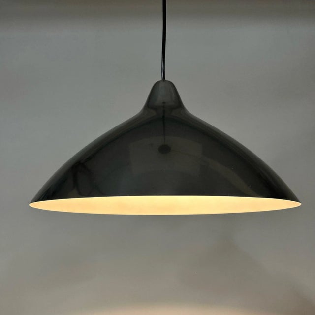 Silver Pendant Lamp by Lisa Johansson Pape for Orno, Finland, 1960s For Sale - Image 8 of 10