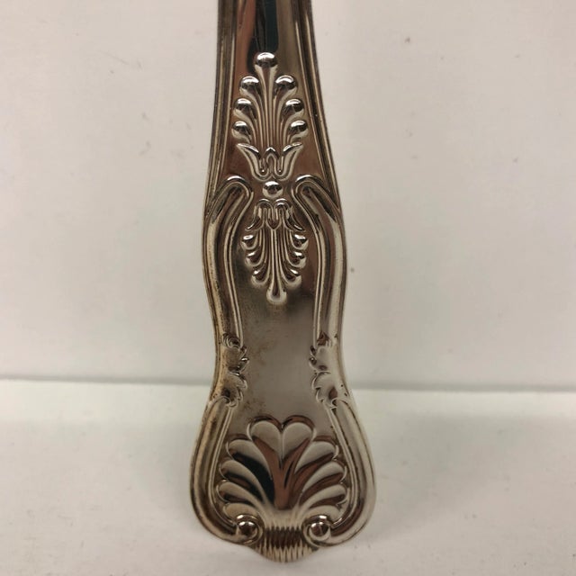 Mid-Century Modern Vintage Silver Plate Sheffield Serving Fork For Sale - Image 3 of 11