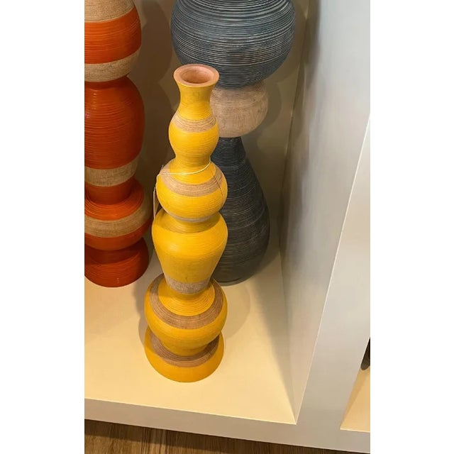 Currey & Company Currey and Company Ringling Medium Yellow Vase For Sale - Image 4 of 4
