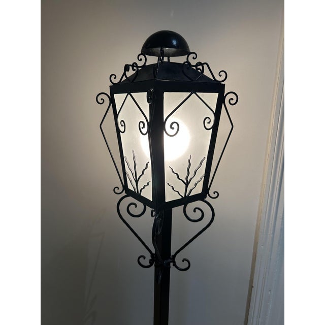 Metal Wrought Iron Reverberal Floor Lamp, 1950s For Sale - Image 7 of 10