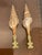 Beautiful sea shells pair on brass bases as lamp finials.