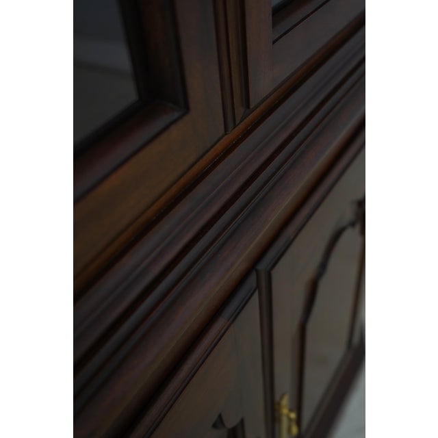 1980s Harden Cherry 2 Piece 4 Door China Cabinet For Sale - Image 14 of 18