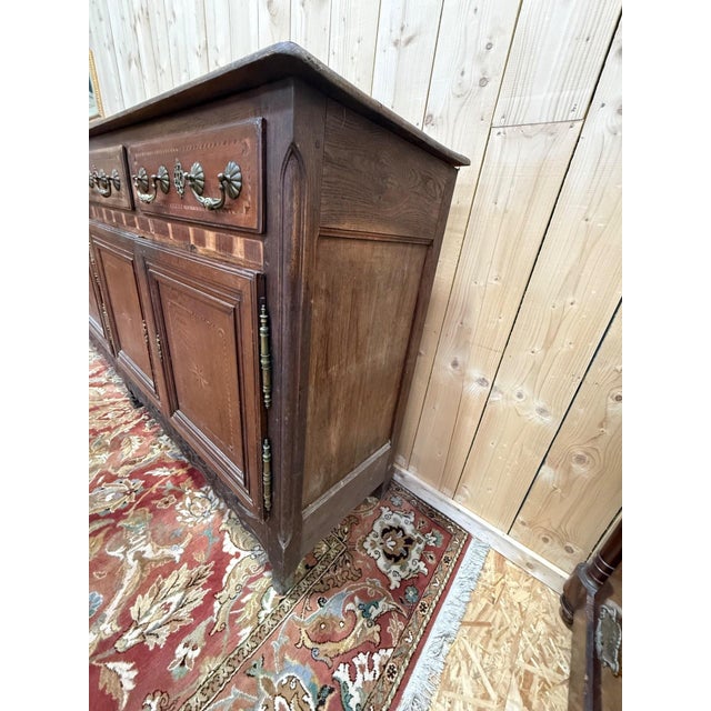 Louis XV Style Oak and Marquetry Sideboard, 18th Century For Sale - Image 6 of 9